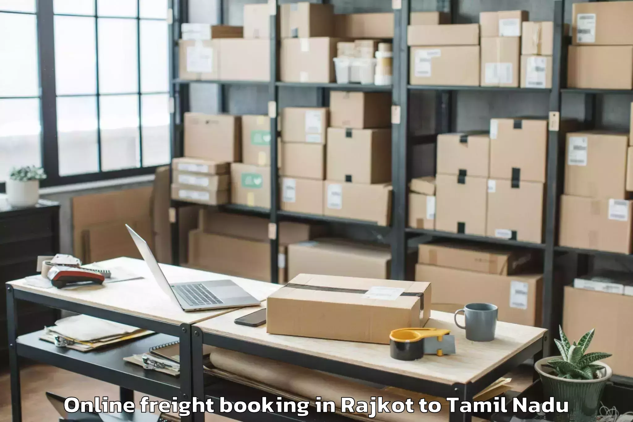 Efficient Rajkot to Ettayapuram Online Freight Booking